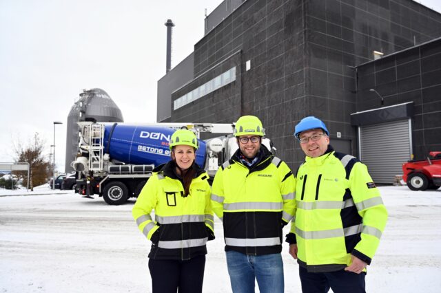 Første ferdigbetongfabrikk i Norge som bruker fjernvarme i sin produksjon