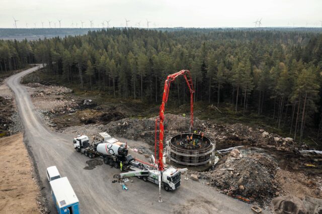 Bygger vindkraftpark i Småland med klimaforbedret betong