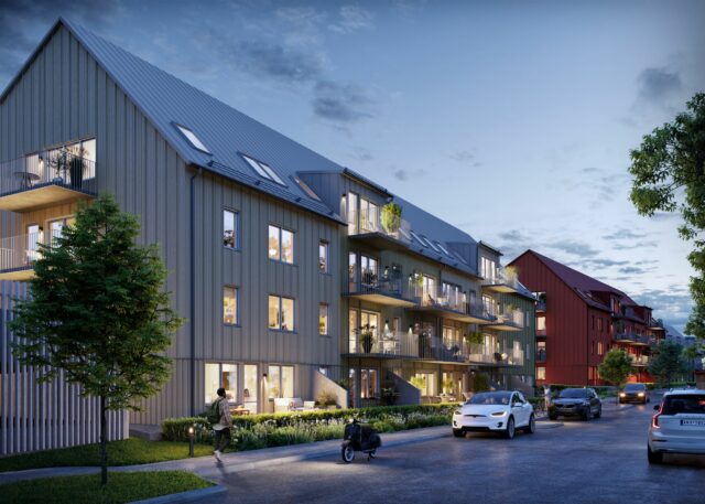 Veidekke bygger svanemerkede boliger for OBOS Nya Hem