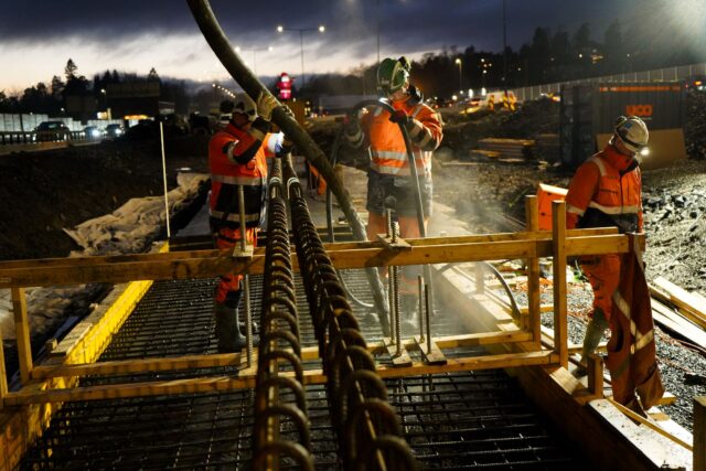 Bygger støyskjerm ved E18 med verdens første karbonfangst-betong