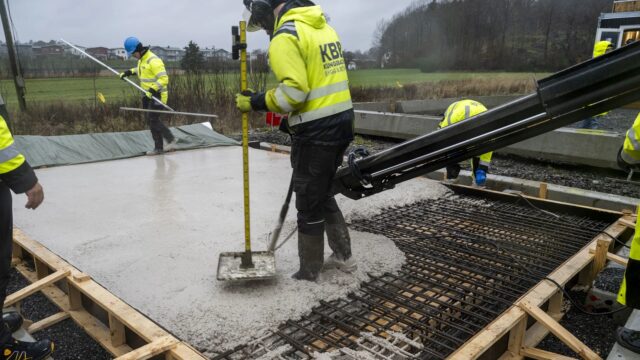 Vellykket teststøping med innovativ betong