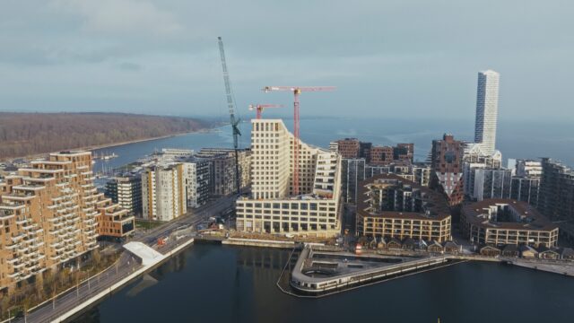 Buede vegger med porebetong i nytt dansk signalbygg