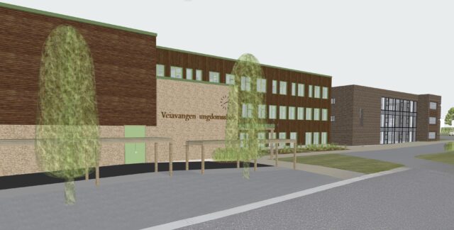Byggestart for Veiavangen ungdomsskole i Mjøndalen