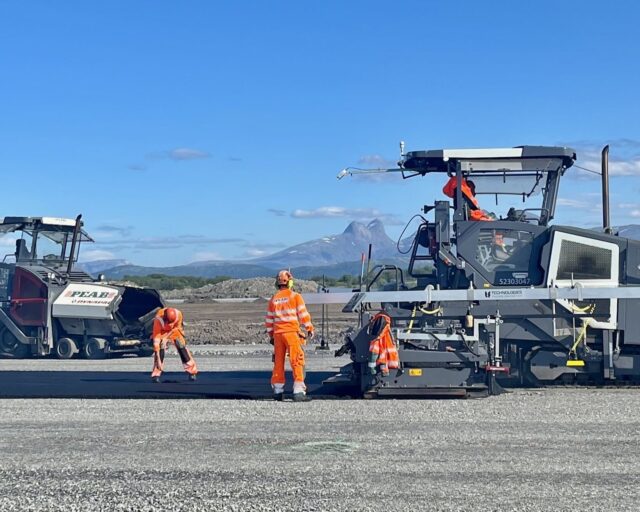 Peab i gang med asfaltering ved Nye Bodø lufthavn