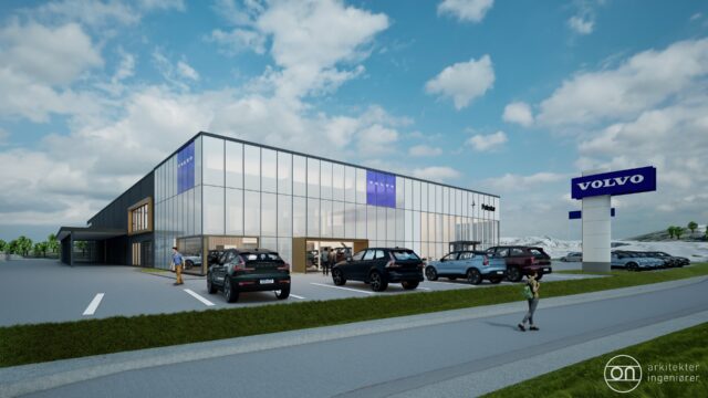 Betonmast bygger ny bilbutikk og karosseriverksted i Kristiansund